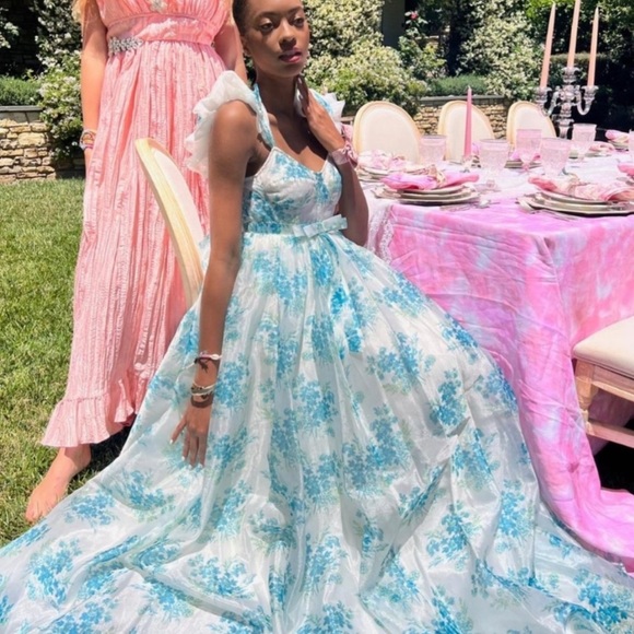 NEW LoveShackFancy Macron dress, revolve floral organza size 8 - Picture 7 of 8